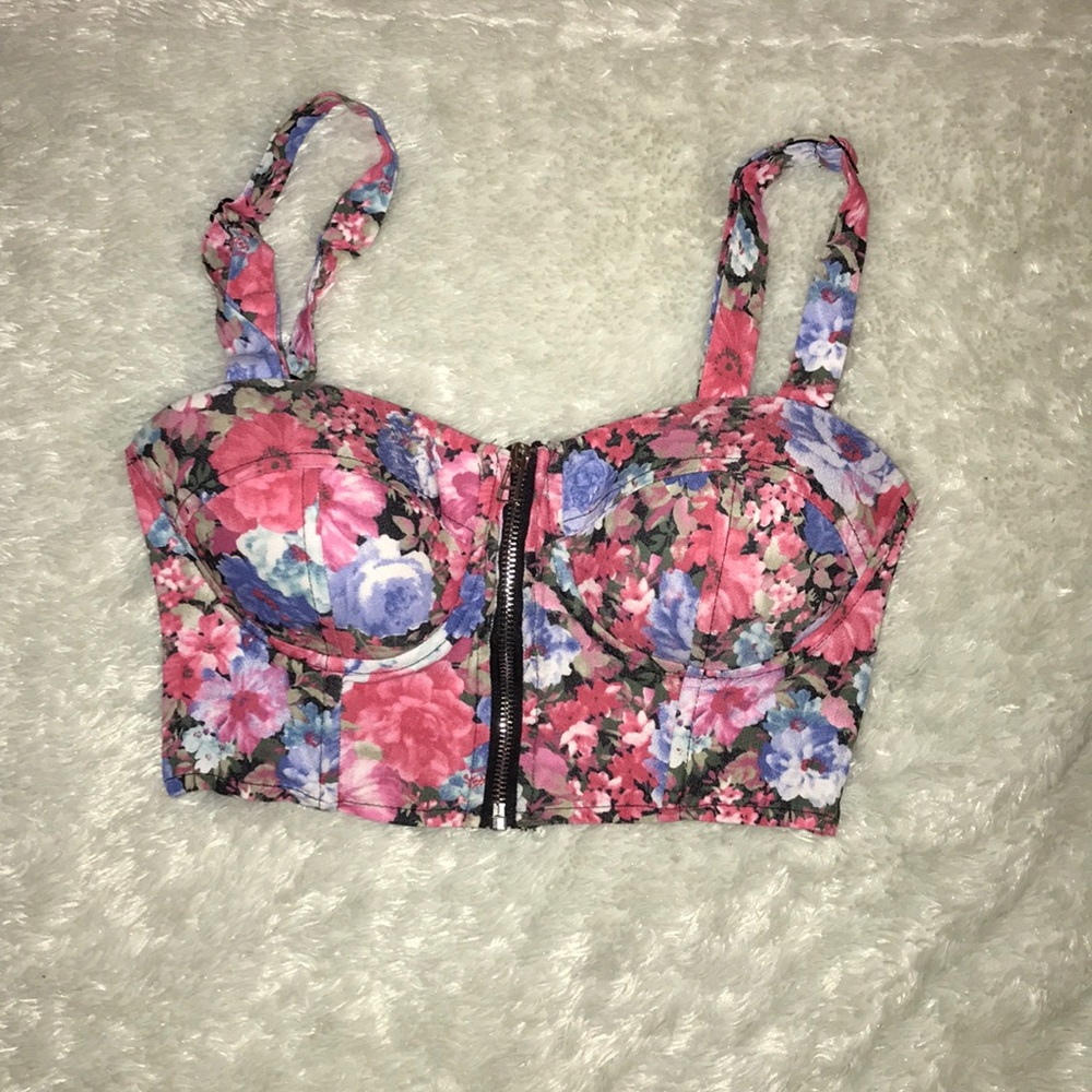 Floral Print Crop Top